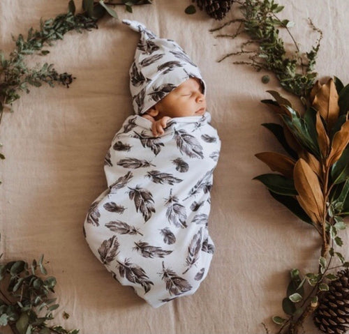 Snuggle Swaddle & Beanie Sack - Quill