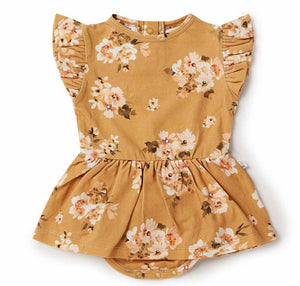 Golden Flower Dress - Snuggle Hunny