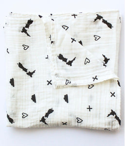 From NZ with Love - Black & White Muslin