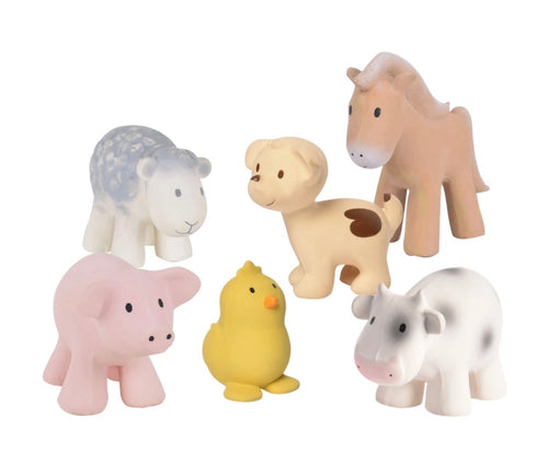 My First Tikiri Farm Animal Rattle & Bath Toys