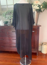 Load image into Gallery viewer, Lotti Button Scooped Dress/Tunic - Black with Whiskey