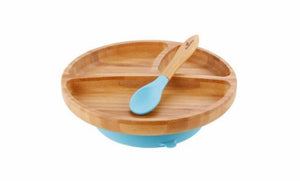 Avanchy Bamboo Suction Baby Plate & Spoon Set