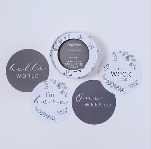 Reversible Milestone Cards - Wild Fern & Grey
