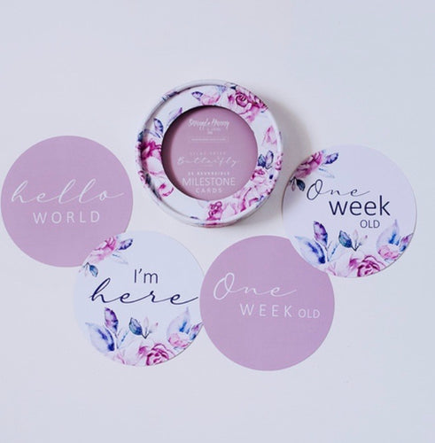 Reversible Milestone Cards - Lilac Skies & Butterfly Lilac