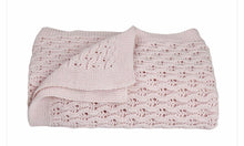 Load image into Gallery viewer, Lattice Baby Shawl - Blush Pink or Grey