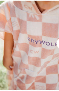 Hooded Towel Blush Checkered - Crywolf
