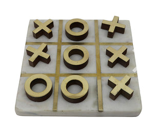 Tic Tac Toe - Marble/Brass